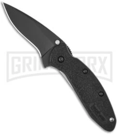 Kershaw Scallion Assisted Opening Knife - Black Plain