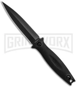 Kershaw Secret Agent Fixed Blade Boot Knife - Black Plain
