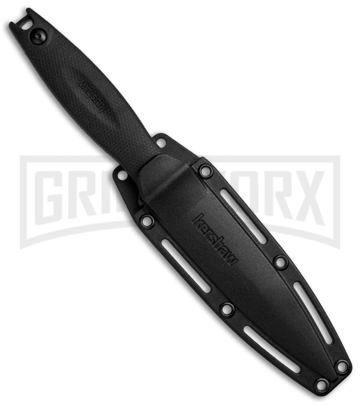 Kershaw Secret Agent Fixed Blade Boot Knife - Black Plain - Image 2