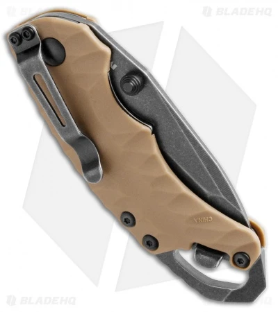 Kershaw Shuffle II Tanto Liner Lock Knife Tan (2.25" BlackWash) 8750TTANBW - Image 2