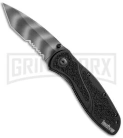 Kershaw Blur Tanto Assisted Opening Knife - Tiger Stripe Serr
