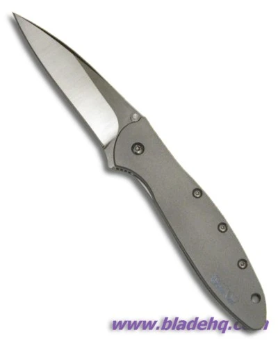Kershaw Leek Assisted Opening Knife Titanium (3" Satin) 1660TIZDP - Image 4