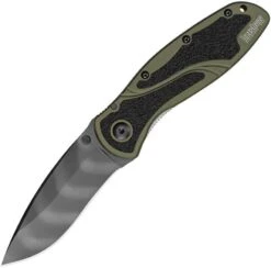 Kershaw Blur Linerlock A/O Tiger Stripe Blade Olive Drab Folding Knife 1670OLTS